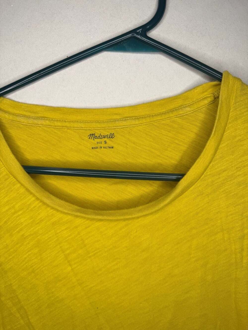 Madewell Yellow Slub-Knit Sleeveless Muscle Tank Top